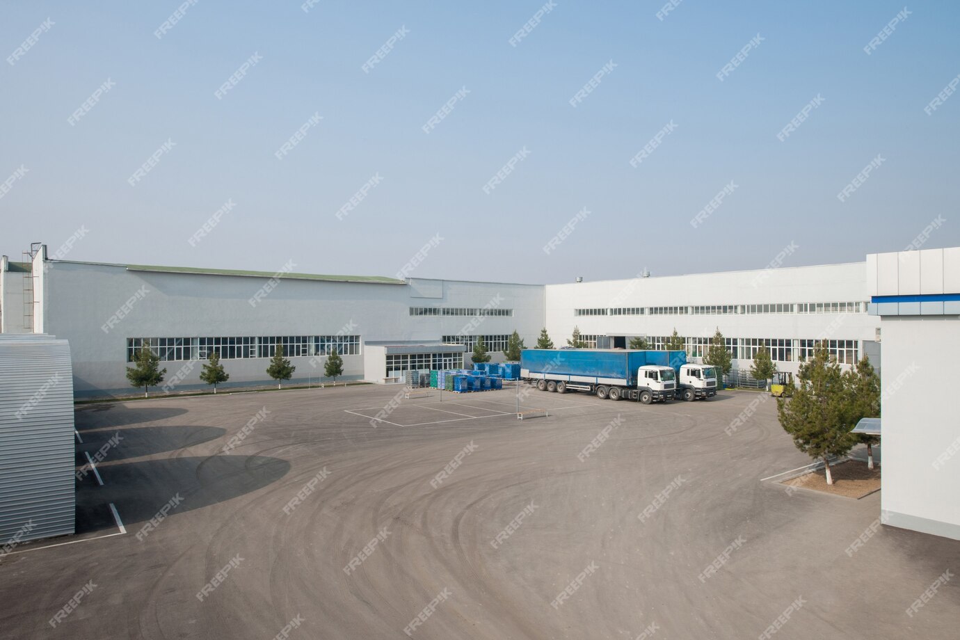 Warehouse Exterior with Loading Docks